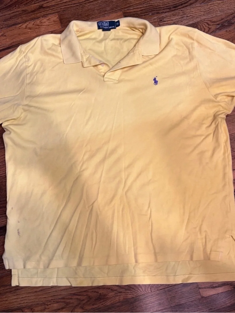 Ralph Lauren Yellow Polo Shirt with Purple Pony